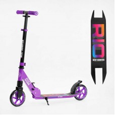 Самокат двухколесный алюминиевый от 5 лет Best Scooter Rio R-84240 фиолетовый