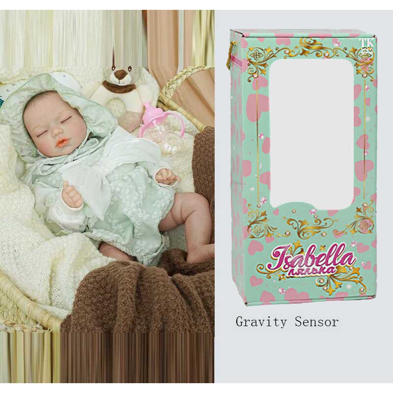 Пупс QM 24056 (12) "TK Group", функціональний, висота: 42 см, гумовий, пустушка, пляшечка, памперс, капелюшок, в коробці