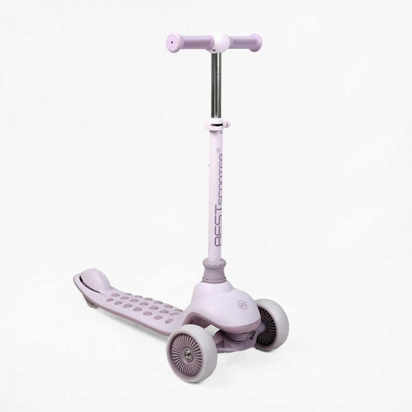Самокат триколісний "Best Scooter" J-6103-044 (4) колеса PU 125х40 мм зі світлом, висота: мін. 60 см, макс. 79 см, складне кермо, в коробці
