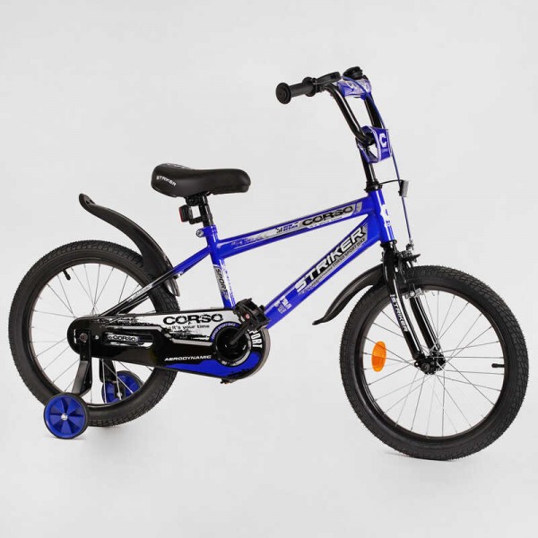 Велосипед 18" дюймів 2-х колісний "CORSO" STRIKER EX - 18807 синій