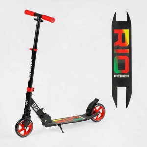 Самокат двухколесный алюминиевый от 5 лет Best Scooter Rio R-88505 черный