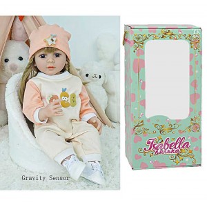 Лялька QM 24092 (12) "TK Group", функціональна, висота: 50 см, датчик руху, звуки: сміх, плач, засинає, гумова, імітація скляних очей, в коробці