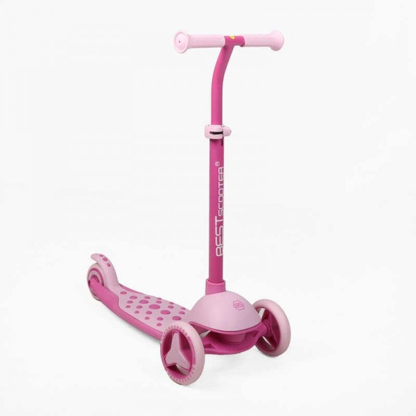Самокат триколісний "Best Scooter" M-86474 (4) колеса PU 125х40мм зі світлом, в коробці