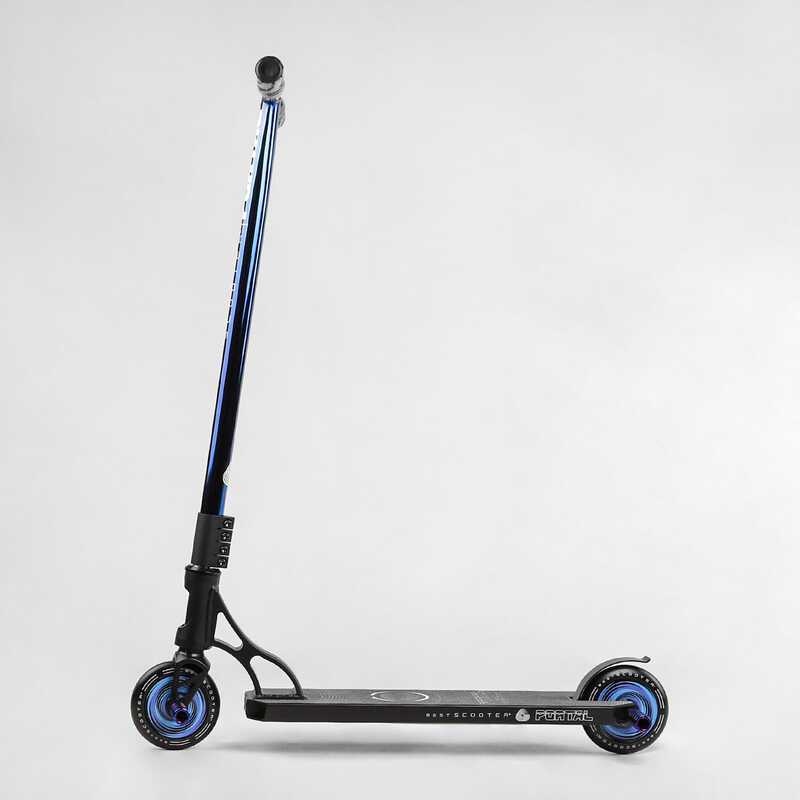 Самокат трюковый PL-71744 Best Scooter "Portal" черно-синий