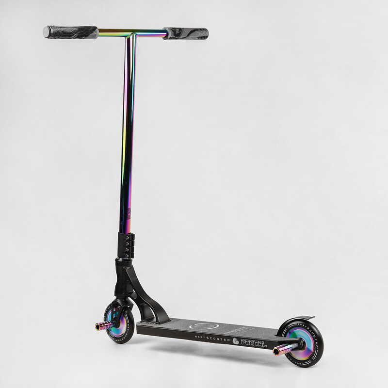 Самокат трюковый PL-51588 Best Scooter "Portal" черно-неохром