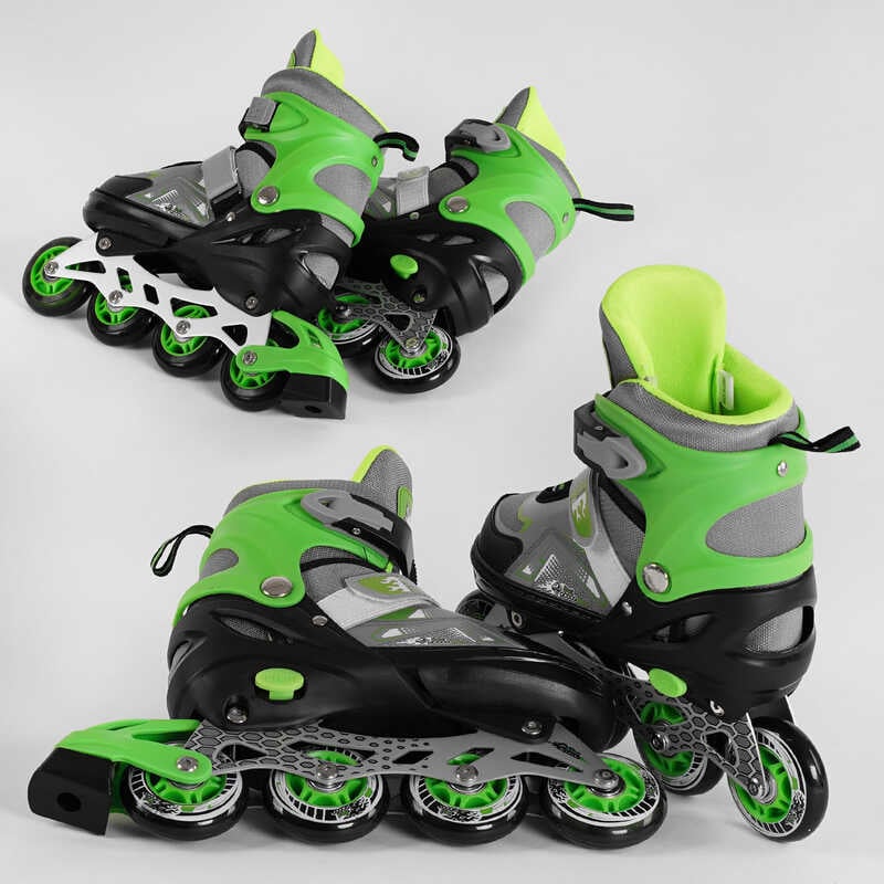 Ролики 65477-M Best Roller /размер 34-37 (6) колёса PU, ПЕРЕДНЕЕ КОЛЕСО СО СВЕТОМ, в сумке, d колес – 7 см