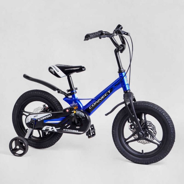 Велосипед 14" дюймів для хлопчика 3-5 років Corso CONNECT MG-14014 синій