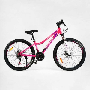 Велосипед Спортивний Corso «INTENSE» 26" дюймів NT-26138 (1) рама сталева 13’’, обладнання SAIGUAN 21 швидкість, зібран на 75