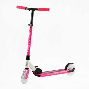 Самокат двухколесный со светом "Best Scooter" L-00145 розовый