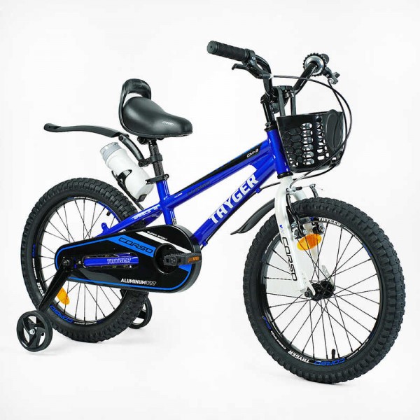 Дитячий велосипед 16 дюймів для хлопчика 5-7 років CORSO TAYGER TG-62893 синій