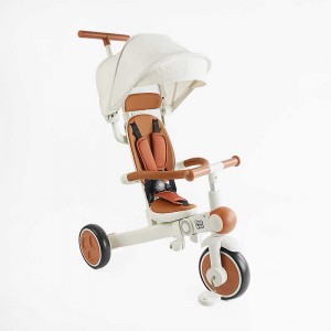 Складной детский трехколесный велосипед Best Trike BS-12-707 бежевый 