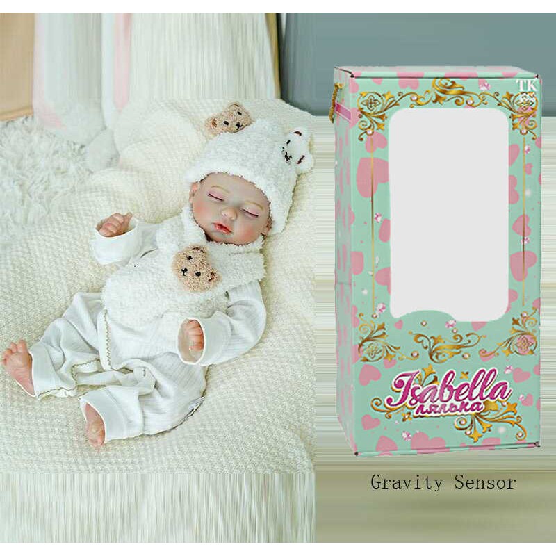 Пупс QM 24105 (12) "TK Group", функціональний, висота: 42 см, гумовий, пустушка, пляшечка, памперс, капелюшок, шарф, в коробці