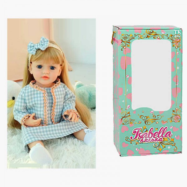 Лялька QM 88009 (12) "TK Group", висота: 50 см, гумова, імітація скляних очей, пустушка, пляшечка, памперс, взуття, в коробці