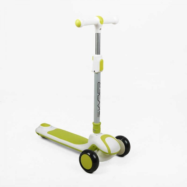 Самокат триколісний "Skyper" RJ-0194/83 (6) колеса PU 125х45мм зі світлом, УКРАЇНСЬКЕ ОЗВУЧУВАННЯ, підсвічування платформи, кермо складне, в коробці