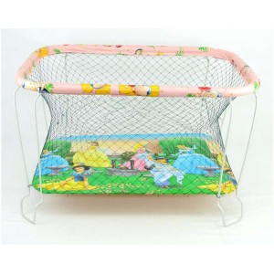 гр Манеж №9 "Принцессы" (1) прямоугольный, мягкое дно, крупная сетка