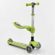 Самокат триколісний з сидінням Best Scooter Т-07196 зелений