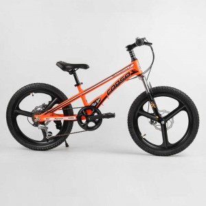 Детский спортивный велосипед 20’’ CORSO «Speedline» оранжевый MG-21060  магниевая рама