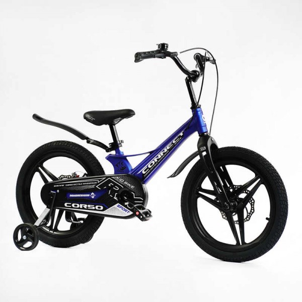 Велосипед 2-х колісний для хлопчика 18" дюймів Corso CONNECT MG-18167  синій