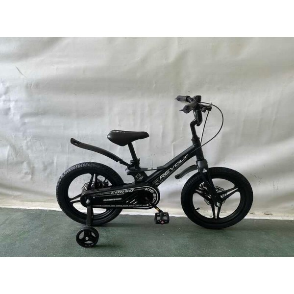 Велосипед з магнієвою рамою на 5-7 років 16" дюймів Corso REVOLT MG-16301 чорний