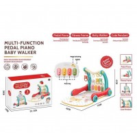 Ходунки BM 2108 (12/2) 2в1, 75х45х41 см, килимок, музична панель, на батарейках, режими гри, підсвічування, 5 підвісок, в коробці