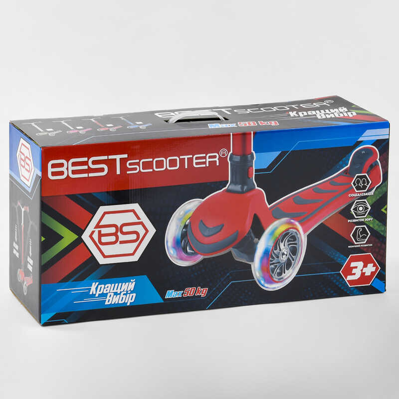 Самокат триколісний з сидінням Best Scooter Т-07196 зелений