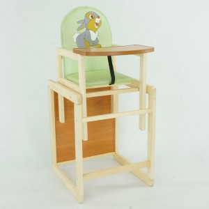 гр Стульчик /кожзам/ №2061 - "Серый зайчик" - цвет САЛАТОВЫЙ (1) ТМ "Мася"