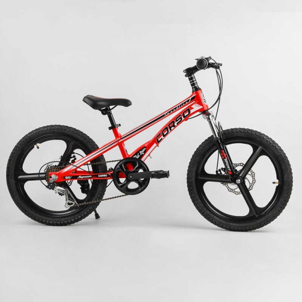 Дитячий спортивний велосипед 20'' CORSO "Speedline" червоний MG-28455 магнієва рама