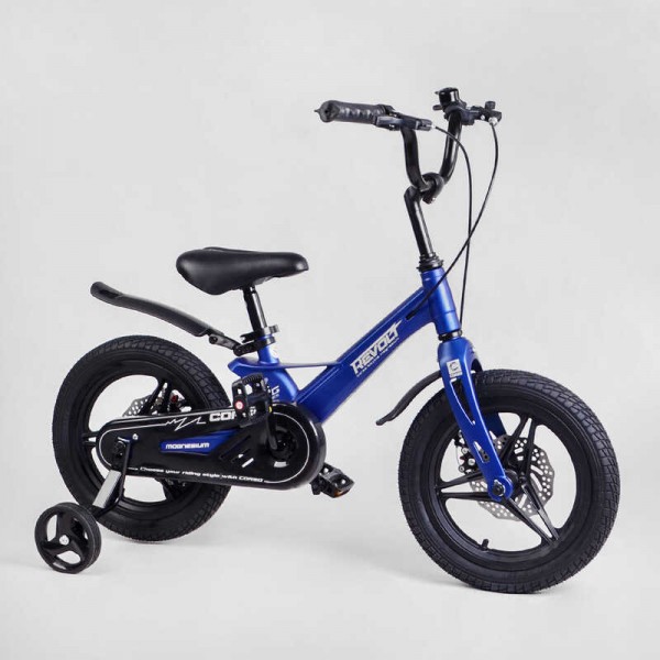 Велосипед дитячий на магнієвій рамі 14" дюймів Corso REVOLT MG-14098 синій