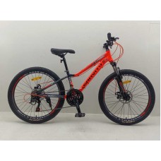 Велосипед спортивный 24" дюймов, рама 12" Corso Gravity GR-24005 (3*7s) красный