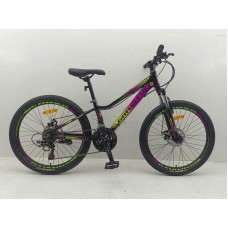 Велосипед спортивний 24" дюймів, рама 12" Corso Gravity GR-24191 (3*7s) чорний