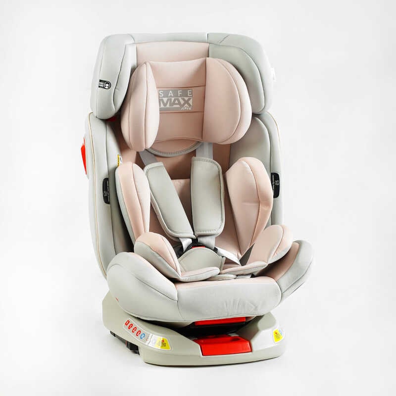 Автокресло поворотное с ISOFIX 9 мес - 12 лет, группа 1/2/3, Joy SafeMax SF-91540 бежевое