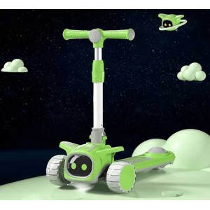 Самокат триколісний "Skyper" RD-0560 (6) колеса PU 125х40мм зі світлом, музика та підсвічування платформи, складне курмо, в коробці