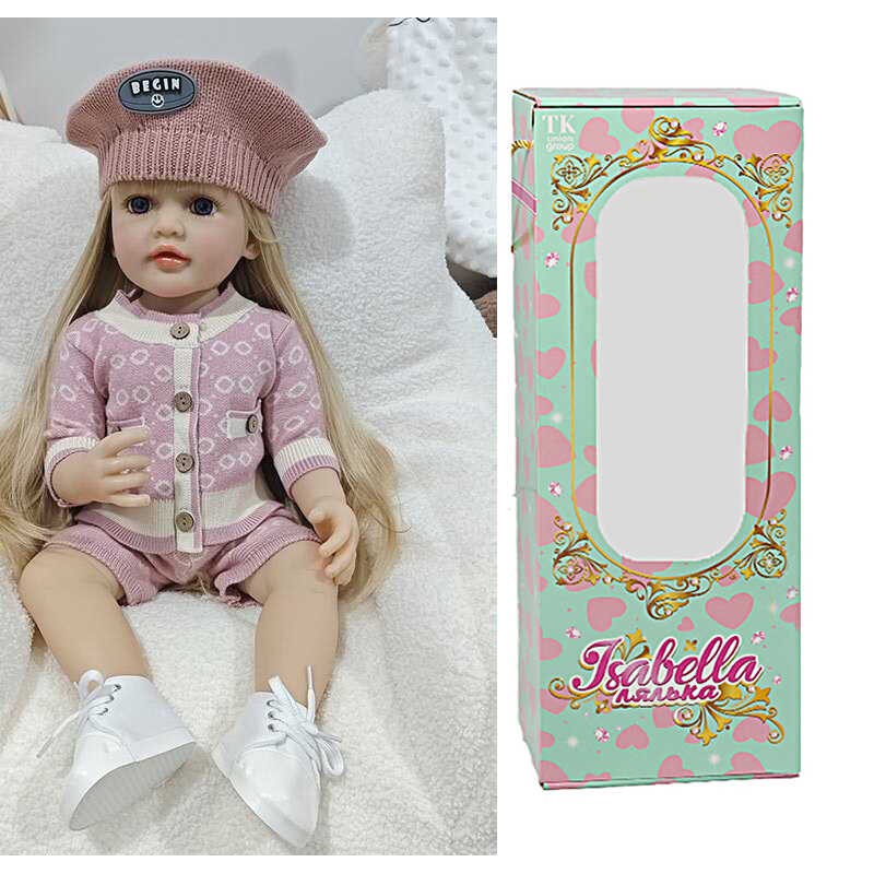Лялька QM 24113 (12) "TK Group", висота: 50 см, гумова, імітація скляних очей, пустушка, пляшечка, памперс, взуття, капелюшок, в коробці