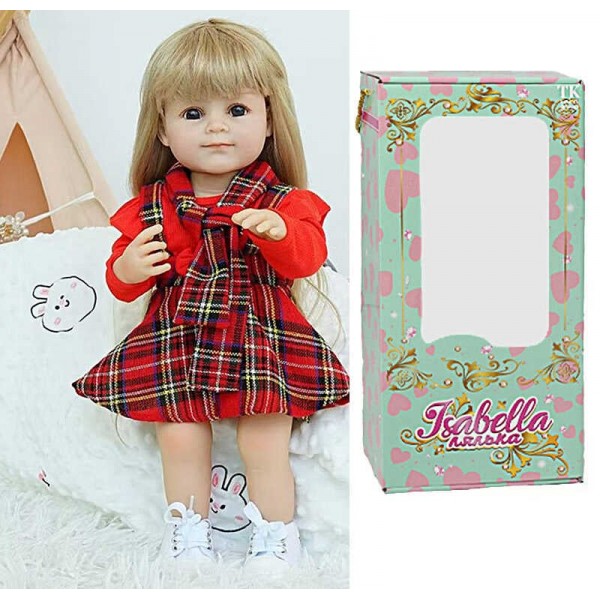 Лялька QM 88002 (12) "TK Group", висота: 50 см, гумова, імітація скляних очей, пустушка, пляшечка, памперс, взуття, в коробці