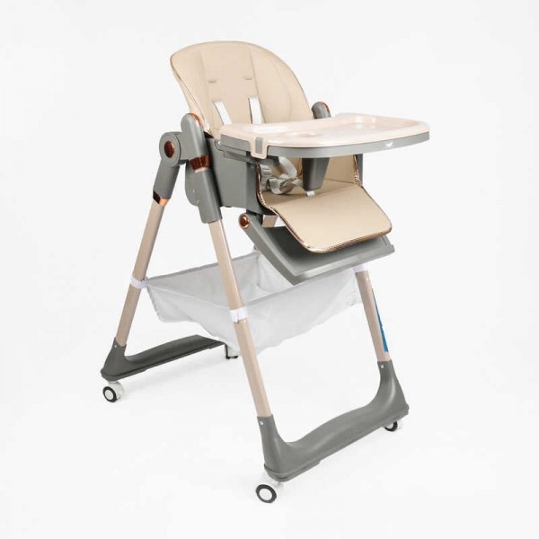 Стільчик для годування Toti 12055 (1) мягкий чохол PU, 4 колеса, з’ємний столик, корзинка, в коробці Стільчик для годування Toti 12055 (1) мягкий чохол PU, 4 колеса, з’ємний столик, корзинка, в коробці