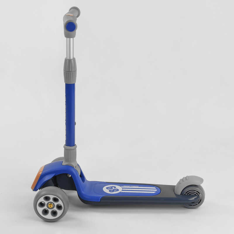 Самокат трехколесный, складной алюминиевый руль, Best Scooter RS-8999 синий