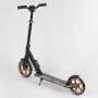 Самокат двухколесный 34750 (2) Best Scooter, ЧЕРНЫЙ, зажим руля, переднее колесо PU - 230мм, заднее колесо PU - 200мм, 1 амортизатор, в коробке