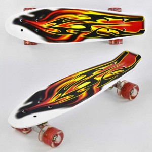 Пенни борд, светящиеся колеса, Best Board F 4380 красный