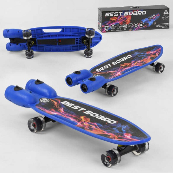 Скейтборд з музикою і димом Best Board S-00605 синій