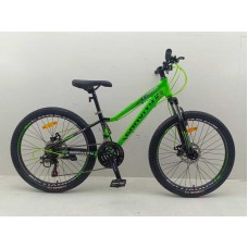 Велосипед спортивний 24" дюймів, рама 12" Corso Gravity GR-24275 (3*7s) зелений