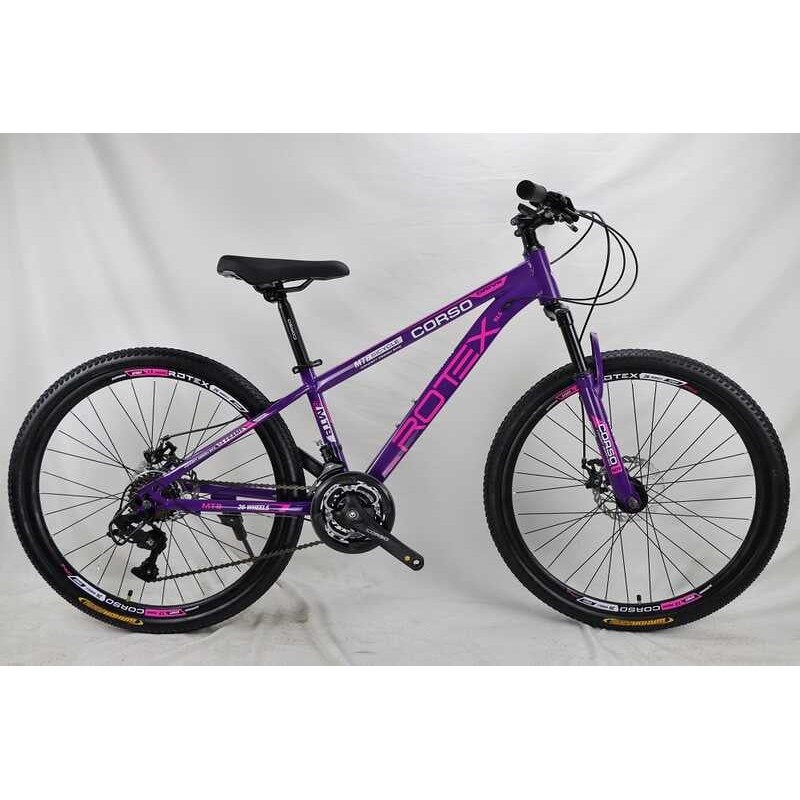 Спортивный велосипед 26" дюймов, рама 13" CORSO Rotex RX-26493 (3*7s) фиолетовый