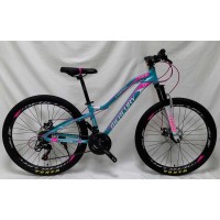 Велосипед підлітковий спортивний 26" дюймів, рама 13" CORSO Mercury MR-26148 (3*7s) блакитний