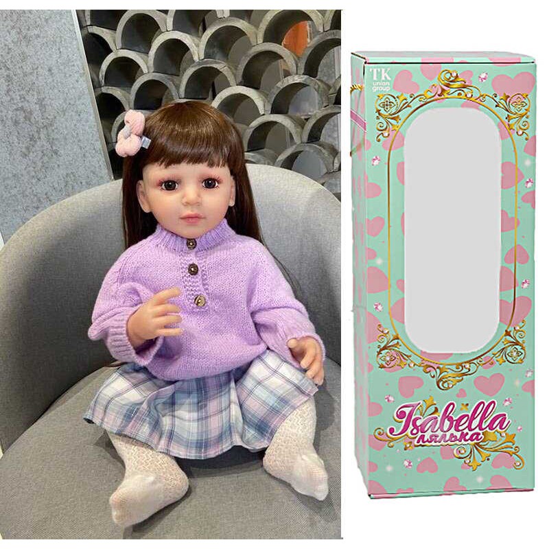 Лялька QM 107 (12) "TK Group", висота: 50 см, гумова, імітація скляних очей, пустушка, пляшечка, памперс, в коробці