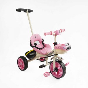 Детский трехколесный велосипед с ручкой Best Trike BS-70225 розовый