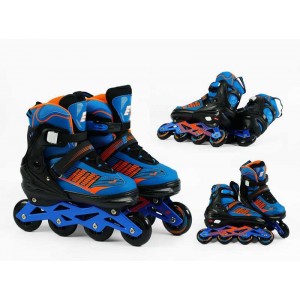 Ролики алюминиевая рама, размер 42-45, стелька 27-29 см, 11460-XL синие