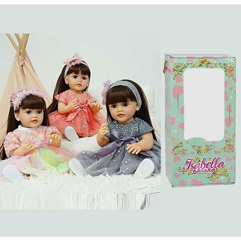 Лялька QM 88006 (12) 3 види, "TK Group", висота: 50 см, гумова, імітація скляних очей, пустушка, пляшечка, памперс, взуття, пов’язка, в коробці, МІКС