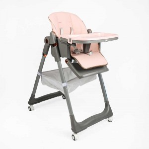 Стільчик для годування Toti 38006 (1) мягкий чохол PU, 4 колеса, з’ємний столик, корзинка, в коробці