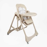 Стільчик для годування Toti 48117 (1) мягкий чохол PU з подушкою, гойдалка, 4 колеса, з’ємний столик, в коробці