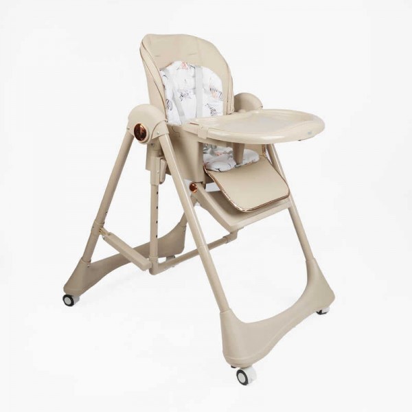 Стільчик для годування Toti 48117 (1) мягкий чохол PU з подушкою, гойдалка, 4 колеса, з’ємний столик, в коробці Стільчик для годування Toti 48117 (1) мягкий чохол PU з подушкою, гойдалка, 4 колеса, з’ємний столик, в коробці