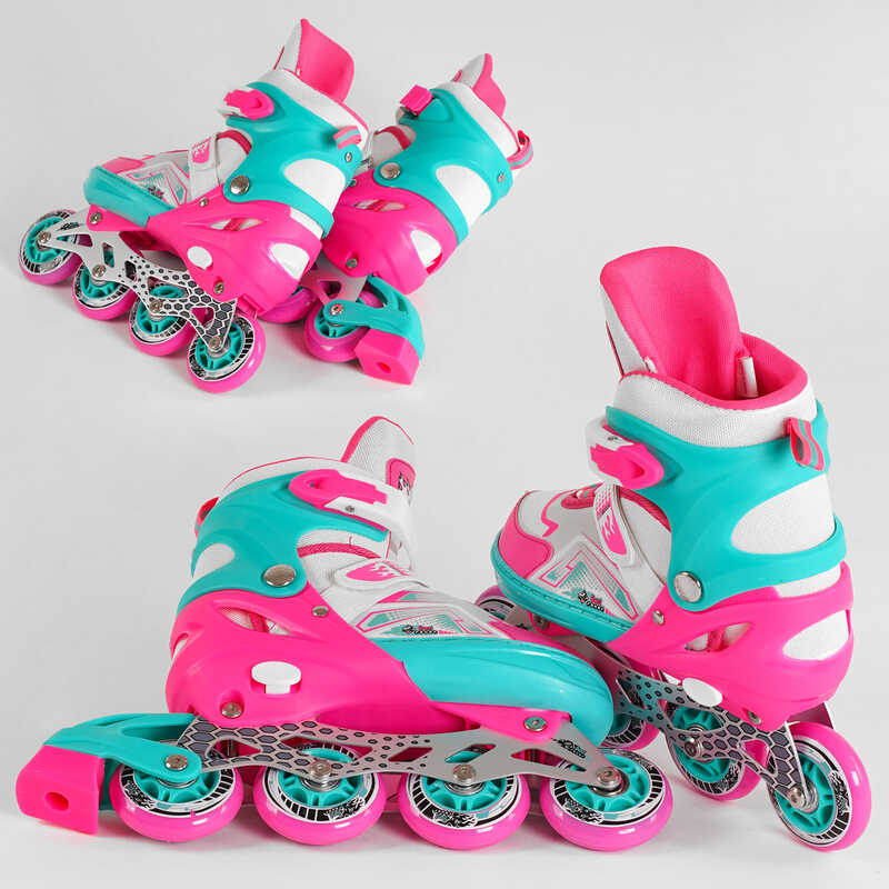 Ролики 91404-L Best Roller /размер 38-42 (6) колёса PU, ПЕРЕДНЕЕ КОЛЕСО СО СВЕТОМ, в сумке, d колес – 7 см